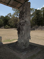 Stela IV in the Grand Plaza at Copan - copan mayan ruins,copan mayan temple,mayan temple pictures,mayan ruins photos